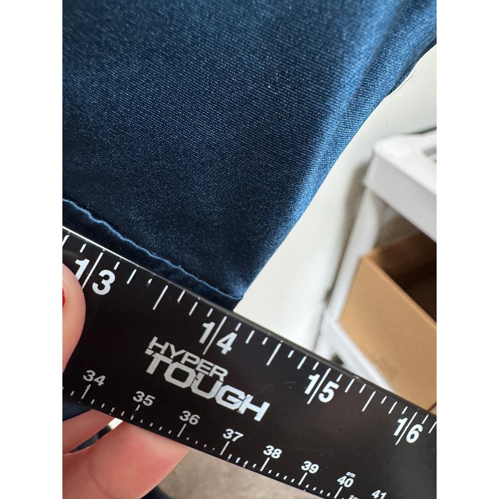 The Limited Dress Womens 4 Teal Blue Silk Empire Waist Smocked Mini Party Y2K - Picture 7 of 9